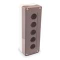 Schneider Electric Pushbutton Enclosure, Number of Columns 1, Number of Holes 5, 1, 12, 13, 4X NEMA Rating
