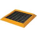 Eagle Spill Containment Berm: 36 in L x 36 in W, 10 gal Spill Capacity, gal., PVC, Yellow, 3 in Ht