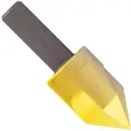 Countersink: 1/2 in Body Dia., 3/8 in Shank Dia., TiN Finish, 2 in Overall Lg, High Speed Steel