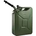 Gas Can, Cold Rolled Steel, 5.28 gal, 20 L Capacity, 19" Height, 13 1/2" Length