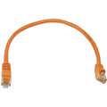 Voice and Data Patch Cord: 5e, RJ45, 1 ft Lg - Patch Cord, Orange