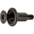 Retainer Screw, 10 mm L, 15 mm L, 20 mm, Black, 5 PK