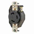 Bryant Black Locking Receptacle, 30 Amps, 125V AC Voltage, NEMA Configuration: L5-30R