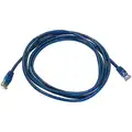 Voice and Data Patch Cord: 5e, RJ45, 7 ft Lg - Patch Cord, Blue