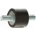 Cylindrical Vibration Isolator: Male Threads Both Ends, 1 in Cylinder Dia.