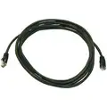 Voice and Data Patch Cord: 5e, RJ45, 10 ft Lg - Patch Cord, Black