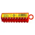 3M Red Wire Marker Dispenser w/Tape, Polypropylene dispenser filled with Polyester film tape