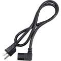 Monoprice PC Power Cord: 14 AWG Wire Size, 3 ft Cord Lg, Right Angle IEC C13, 15 A Max. Amps, PVC, SJT