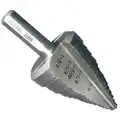 Step Drill Bit, High Speed Steel, 5 Hole Sizes, 1/16" Step Thickness, 7/18" - 1-3/8"