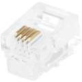 Clear Modular Plug, Number of Contacts: 4, Number of Positions: 6