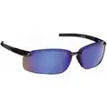 Crossfire Scratch-Resistant Safety Glasses , Blue Mirror Lens Color