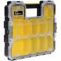 Compartment Box, Black/Yellow, 2-7/8"H x 14"L x 17-3/8"W, 1EA