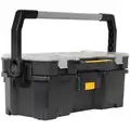 Impact Resistant Plastic Portable Tool Box, 9-7/8"H x 24"W x 12-3/4", Black