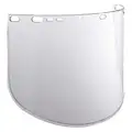 Jackson Safety Face Shield: Clear, Uncoated, Polycarbonate, 9 in Visor H, 15 1/2 in Visor W, 29084