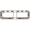 Vantage Class I, 54 in. Light Bar with 22 Heads, Amber