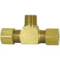 Compression Tube Male Branch Tee, Brass, 1/2" x 3/8"