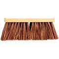 Tough Guy Push Broom: Wood, 16 in Sweep Face, No Handle Broom Handle Lg, Tapered, 6 in Trim Lg