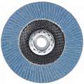 Westward 4-1/2" Flap Disc, Type 29, 5/8"-11 Mounting Hole, Medium, 60 Grit Zirconia Alumina, 1 EA