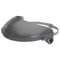 Honeywell Fibre-Metal Headgear: Plastic, Gray, 4" Crown with Mounting Cups, ANSI Z87.1