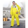 3-Piece Rain Suit with Jacket/Bib Overall, ANSI Class: Unrated, XL, Yellow, High Visibility: No