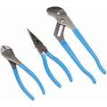 Channellock Steel Plier Sets, ESD Safe: No, Number of Pieces: 3, Dipped Handle, Spring Return: No