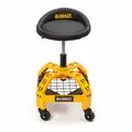 Dewalt Shop Stool: 23 1/2 in Overall H, Pneumatic Lever, 22 1/2 in min to 26 3/4 in max, Round