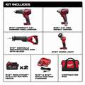 Milwaukee M18 Cordless Combination Kit, 18.0 Voltage, Number of Tools 4