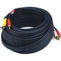 50 ft. Composite, RG-59/U RCA Audio/Video Cable, Black; For Use With Stereo Audio and Video Equipmen