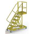 TriArc Supported, 6-Step Cantilever Rolling Ladder with Perforated Step Tread; 60" Platform Height