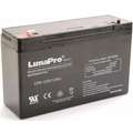 Lumapro Battery: 6CGL1, Sealed Lead Acid, 6 V Volt, 12 Ah Battery Capacity, 4 in Overall H, 2 in Overall Dp