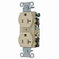 Bryant 20, Commercial, Receptacle, Ivory, No Tamper Resistant