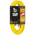 Yellow Jacket 25 ft., Heavy Duty Extension Cord, 125 V, 12/3, Yellow
