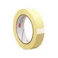 3M Polyester Electrical Tape, Acrylic Tape Adhesive, 2.0 mil Thick, 2" X 72 yd, Yellow, 1 EA