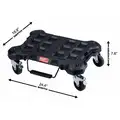 Milwaukee Black, Tool Box Dolly, Polymer, 24-3/8"Overall Width, 18-7/8"Overall Depth