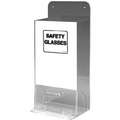 Brady 8" x 4" x 18" Acrylic Protective Eyewear Dispenser, Black/Clear; Holds (20 to 25) Glasses or Goggles