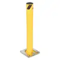36" Removable, Steel Bollard with Dome Cap; 4-1/2"O.D.