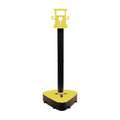 Mr. Chain X-Treme Duty Stanchion, Height 46-1/2", Black and Yellow