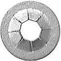 Zinc Plated Push Nut, Stud Size 5/32", Outside Diameter: 7/16"