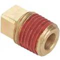 Square Head Plug: Brass, 1/4 in Fitting Pipe Size, Male NPT, 3/4 in Overall Lg