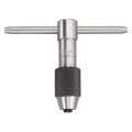 Tap Wrench: T, Sliding, 3/16 in Min. Tap Size, 1/16 in Max. Tap Size, 2 in Overall Lg