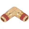 90&deg; Elbow: Brass, 1/8 in x 1/8 in Fitting Pipe Size, Male NPT x Male NPT, 11/16 in Overall Lg