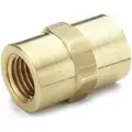 Hex Coupling: Brass, 1/8 in x 1/8 in Fitting Pipe Size, Female NPT x Female NPT, 3/4 in Overall Lg