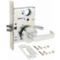Mortise Lockset, Keyed Different, 2-3/4" Backset, Mortise, Lever, Required Door Thickness 1-3/4"