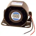 Ecco Backup Alarm, 87-112 dB, 12-24 V, 0.4 A, 4.2"H, Brown