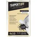 Double Guard Drop Cloth, Paper, Plastic, 47 mil Thickness, 4 ft. Width, 10 ft. Length, White