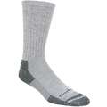 Carhartt Socks: Crew, Men's, 9 to 12 Fits Shoe Size, Gray, Cotton, CARHARTT, Reinforced Heel and Toe, L, 3 PK