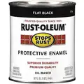 Interior/Exterior Enamel with 153 to 191 sq. ft. Coverage, Flat Black, 1 qt.