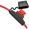 Maxi Fuse Cover, 20-60A, 6 Gauge, 58V Maximum Voltage, Black/Red