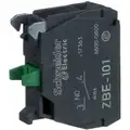 Schneider Electric Contact Block, 22mm, 1NO Contact Form, 10A @ 600VAC Contact Rating