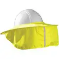 Visor with Neck Shade, Hi-Visibility Yellow, For Use With Hard Hat
